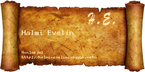 Halmi Evelin névjegykártya